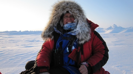 Dr. Heather Ross, frosted up in the North Pole