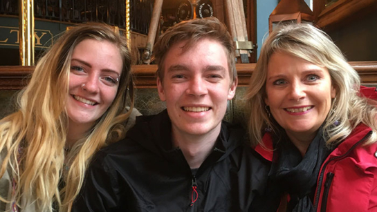 Andrea Norgate with her two kids