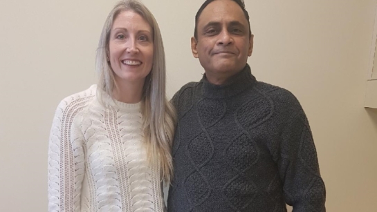 Kelly Bryan donated 70 per cent of her kidney to Muhammad Khan.