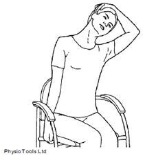 illustration of a person doing a neck stretch