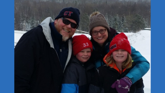 John Maddigan with his wife, Jennifer Maddigan, and their children on a ski trip. (Photo: Jennifer Maddigan)