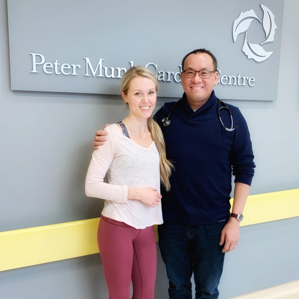Nikki and Dr. Douglas Ing after her procedure. “I’m very grateful for his care.” (Photo courtesy: Nikki Bergen). 