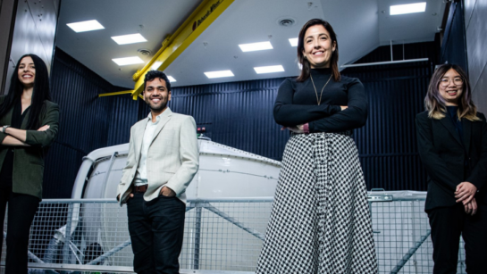 (From L to R): Nevena Musikic, Kramay Patel, Dr. Jennifer Campos, and Anna Huynh are all part of KITE’s trainee program, where up-and-coming researchers are given the opportunity to do ground-breaking work. Dr. Campos oversees the program.