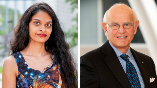 Swapna Mylabathula, (L), MD/PhD student in Dr. Charles Tator's lab and first author of the study, and Dr. Charles Tator, Emeritus Scientist at UHN's Krembil Brain Institute