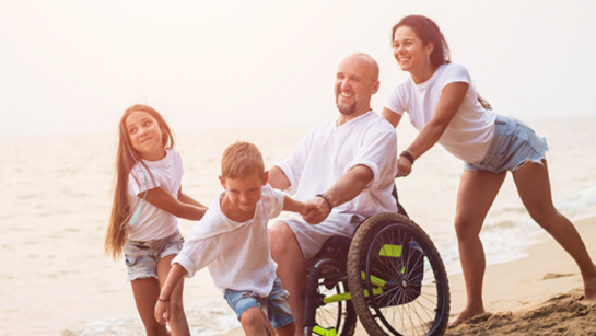 Family with wheelchair