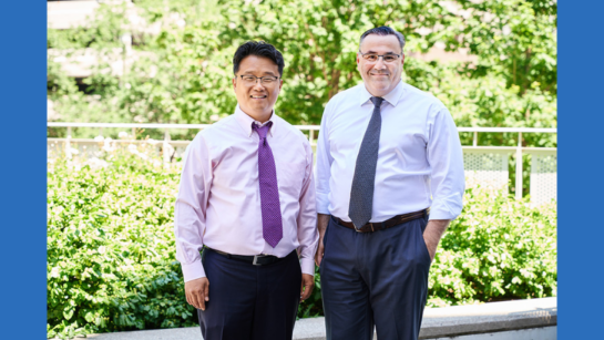 Dr. Douglas S. Lee, (L), of UHN's Peter Munk Cardiac Centre and Dr. Gustavo Saposnik of St. Michael's Hospital