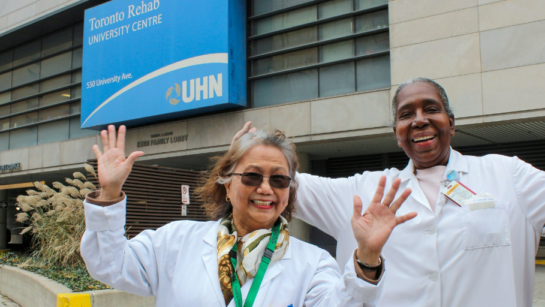 Gloria Valderrama, (L), and Jennifer Lavia have worked together in UHN Nutrition Services for 46 years.