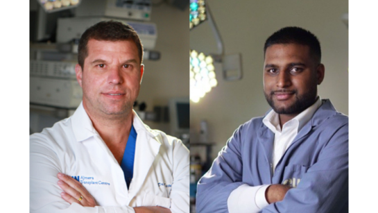 Dr. Marcelo Cypel, (L), and first author Dr. Aadil Ali .