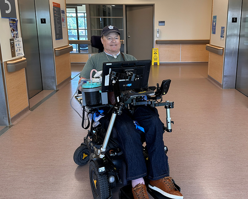 Randall Cote, a patient at Toronto Rehab, Bickle Centre