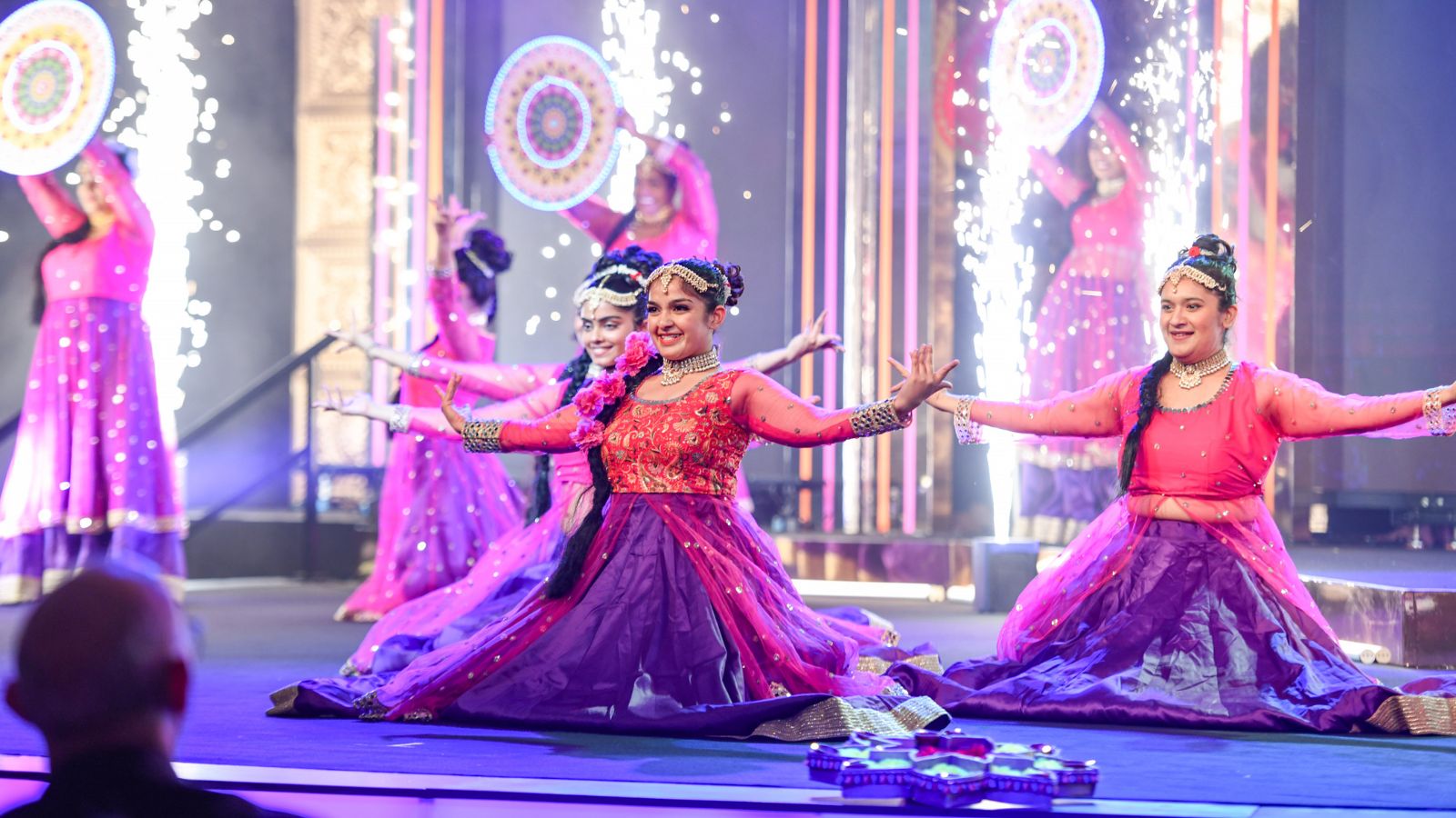 Dancers from Bollywood Dance School Canada performing in front of guests