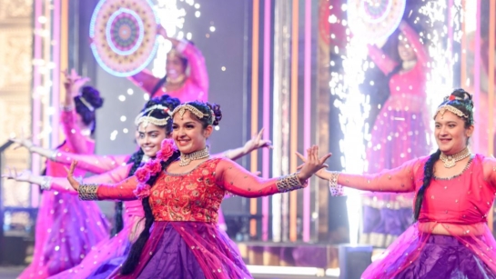 Bollywood Dance School Canada performing on stage at Diwali