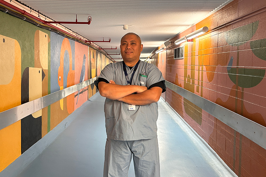 Hernan Gonzales, a porter at Toronto Rehab