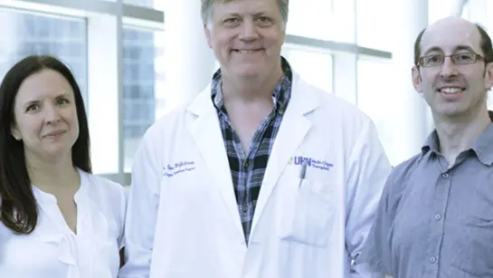 UHN researchers, (L to R), Drs. Sonya MacParland, Ian McGilvray and Gary Bader