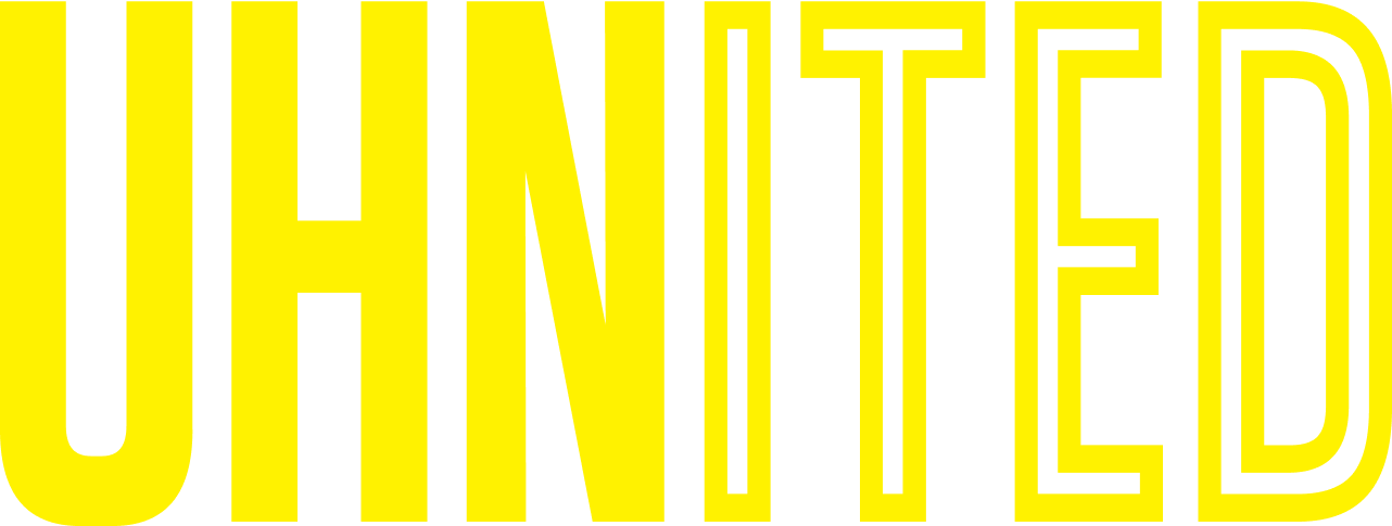 UHN uhnited logo in yellow