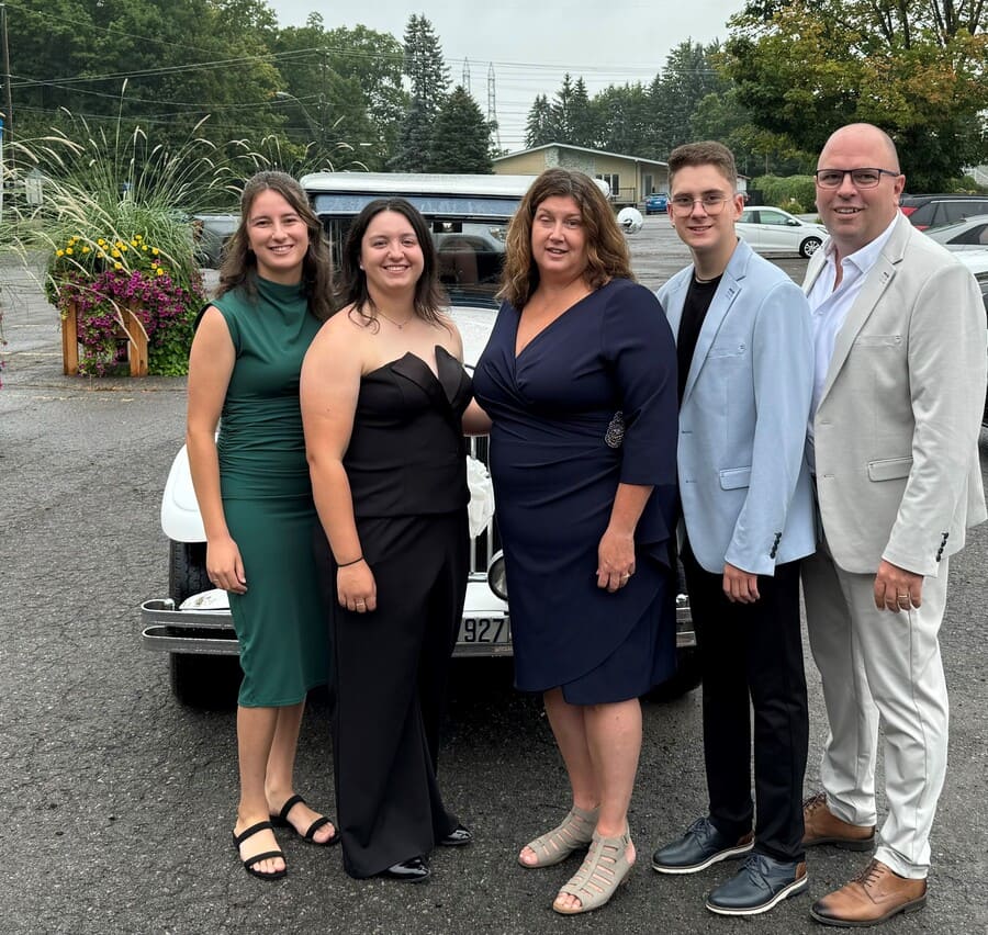 Johanne Provost with her family in their first photo together since regaining her eyesight after stem cell transplant. (Photo courtesy: Johanne Provost)