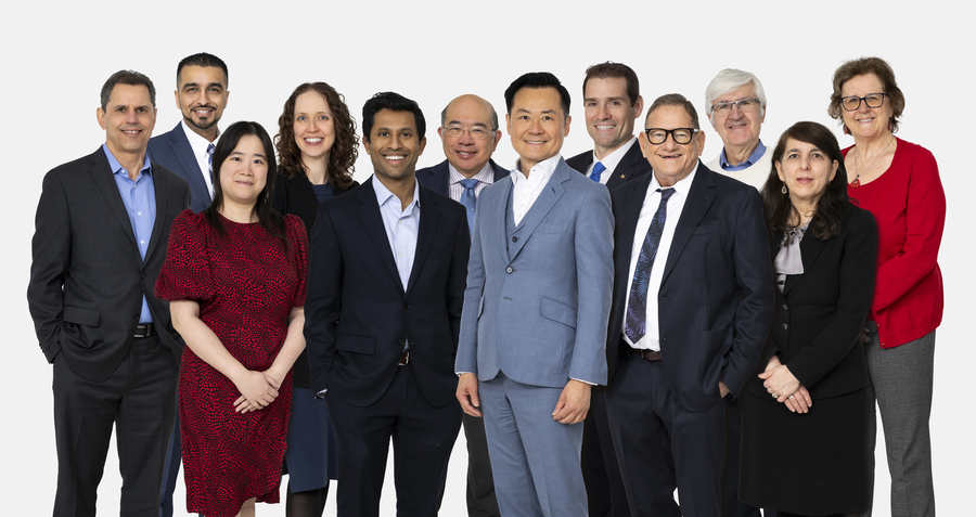 Dr. Louis Liu and his colleagues at the Driscoll Family Digestive Health Centre.