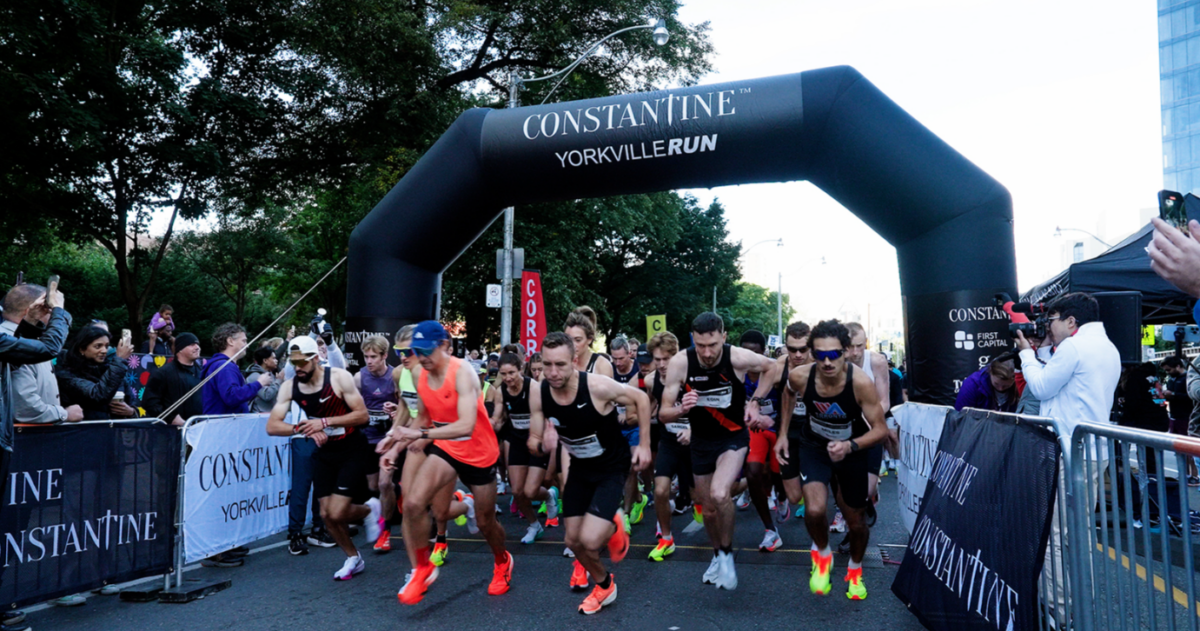 Runners at a starting line