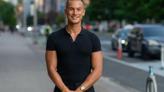 Brendan Yhip outside of Toronto General Hospital.