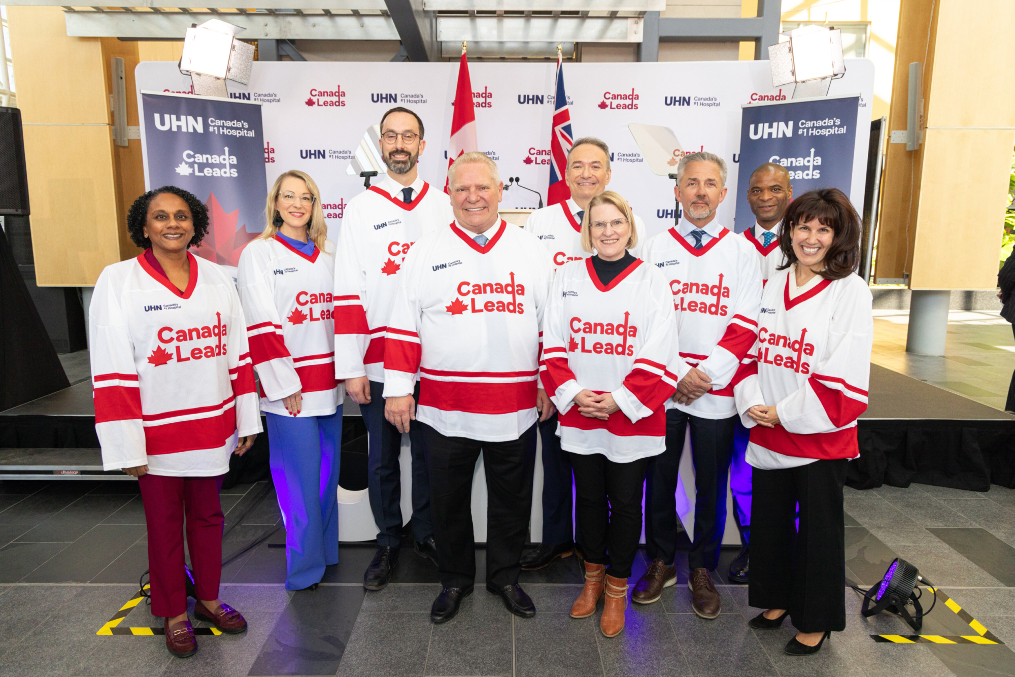 Doug Ford with UHN Senior leaders