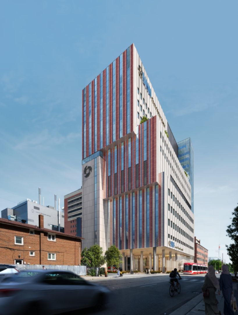 Rendering of the new surgical tower at UHN’s Toronto Western Hospital