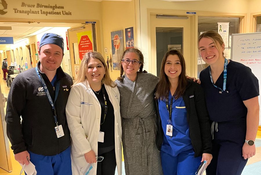 Helene Goldberg and members of her UHN care team. (Photo: courtesy of Helene Goldberg)