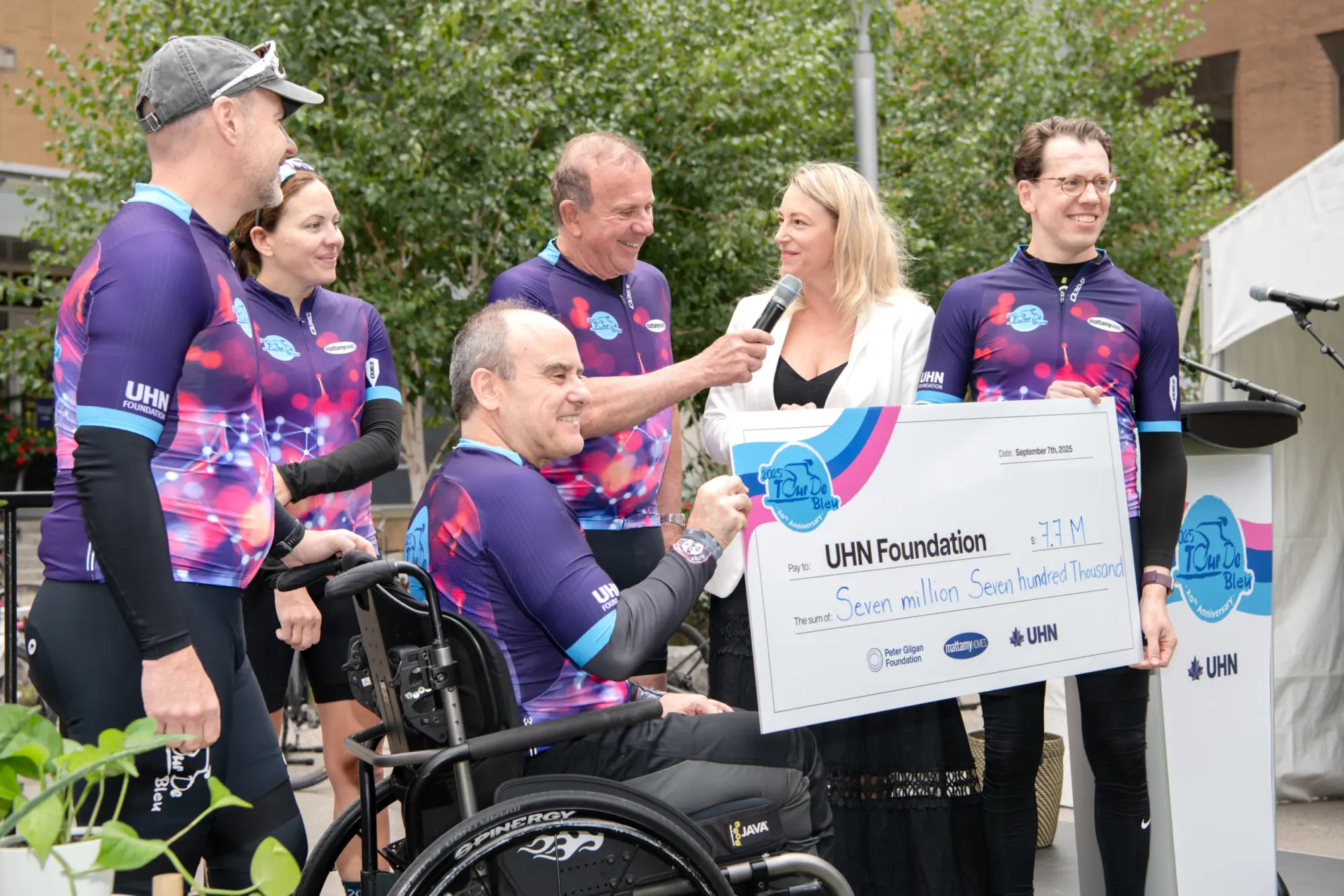 Peter Gilgan, Tour De Bleu riders, Julie Quenneville