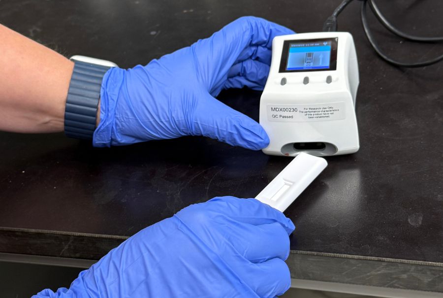 EBUS diagnostic sample and test in a lab