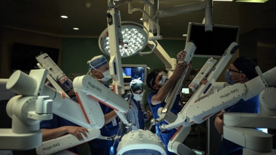 Robotics in an operating room at UHN's Sprott Department of Surgery