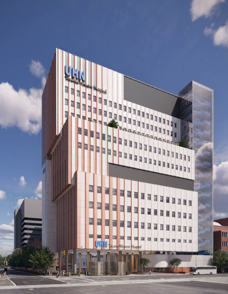 UHN’s surgical tower will add 82 private patient rooms, 20 operating rooms and boost UHN’s overall surgical capacity by up to 50 per cent.