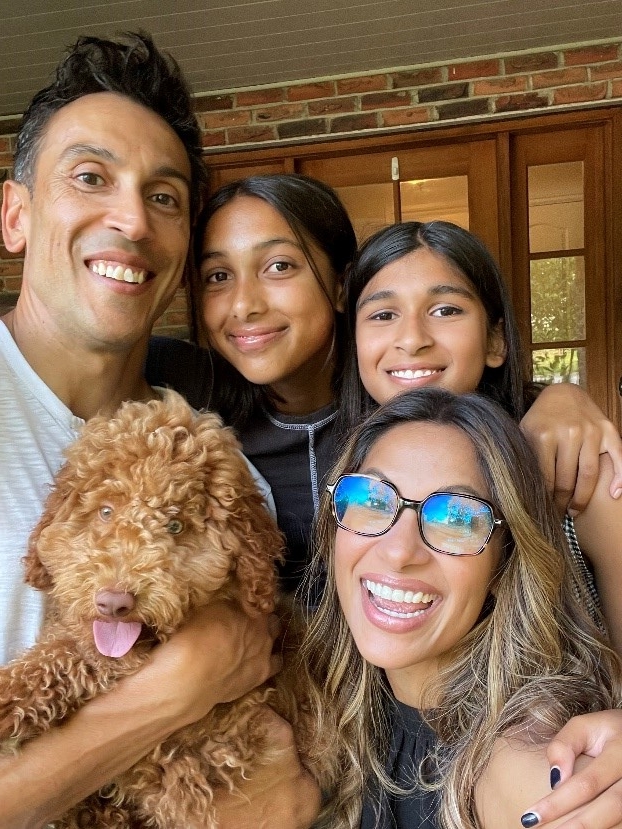 Sangita Patel with her family. (Photo courtesy of: Sangita Patel)