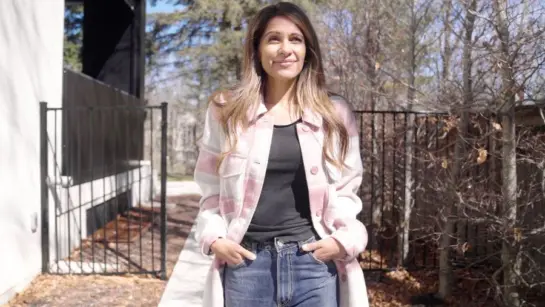 Sangita Patel walking outside