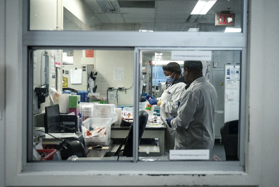 UHN researchers in a lab