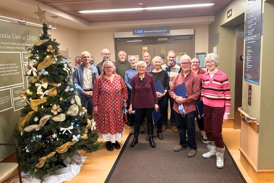 The Toronto Chamber Choir visits Toronto Rehab University Centre every year to carol for patients, staff and families. (Photo: UHN)