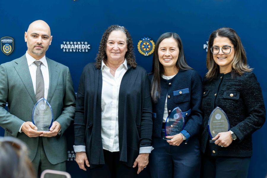 A group photo with award recipients from the Toronto Citizen Hero Awards.