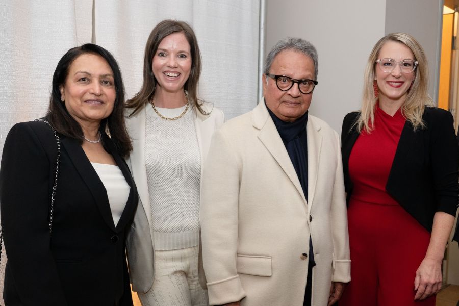 Sam and Shaila Ajmera with Joanne Kearney, UHN Foundation Board Chair, and Julie Quenneville, UHN Foundation CEO.